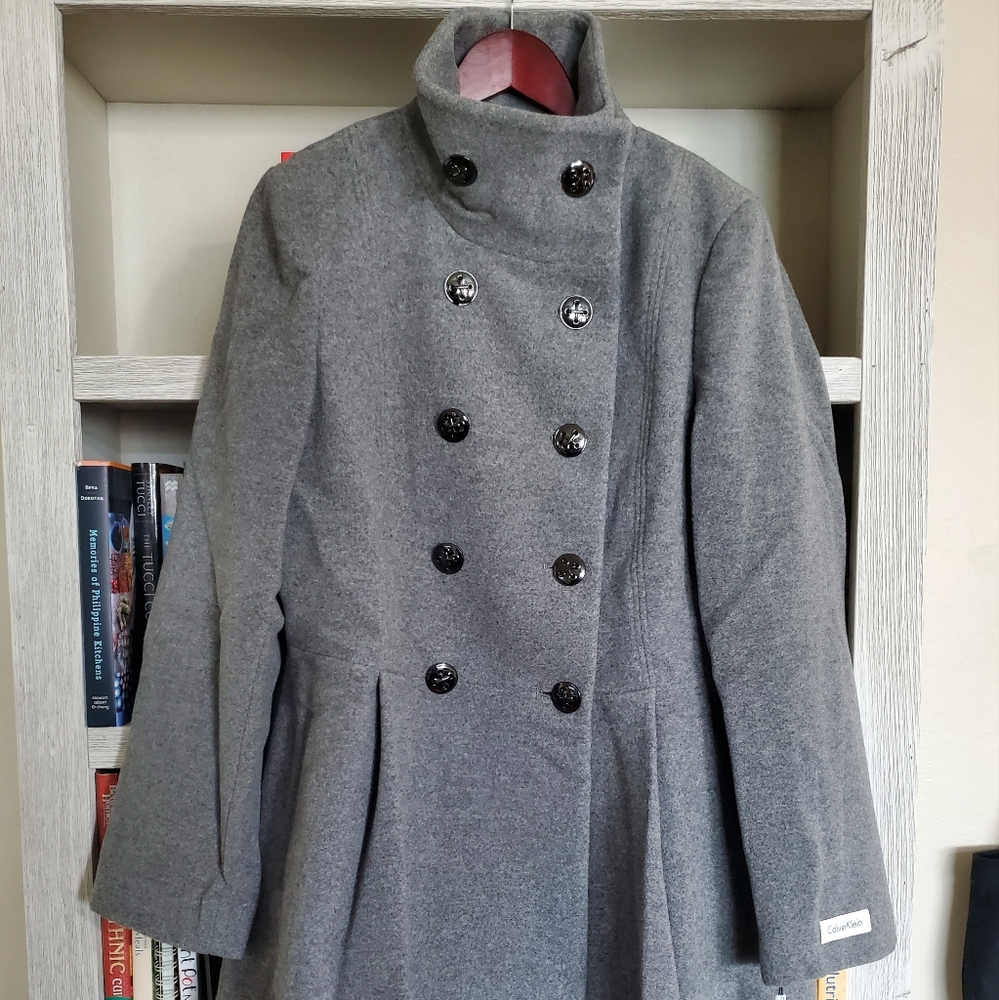 Calvin Klein Grey Women's Coat (14)